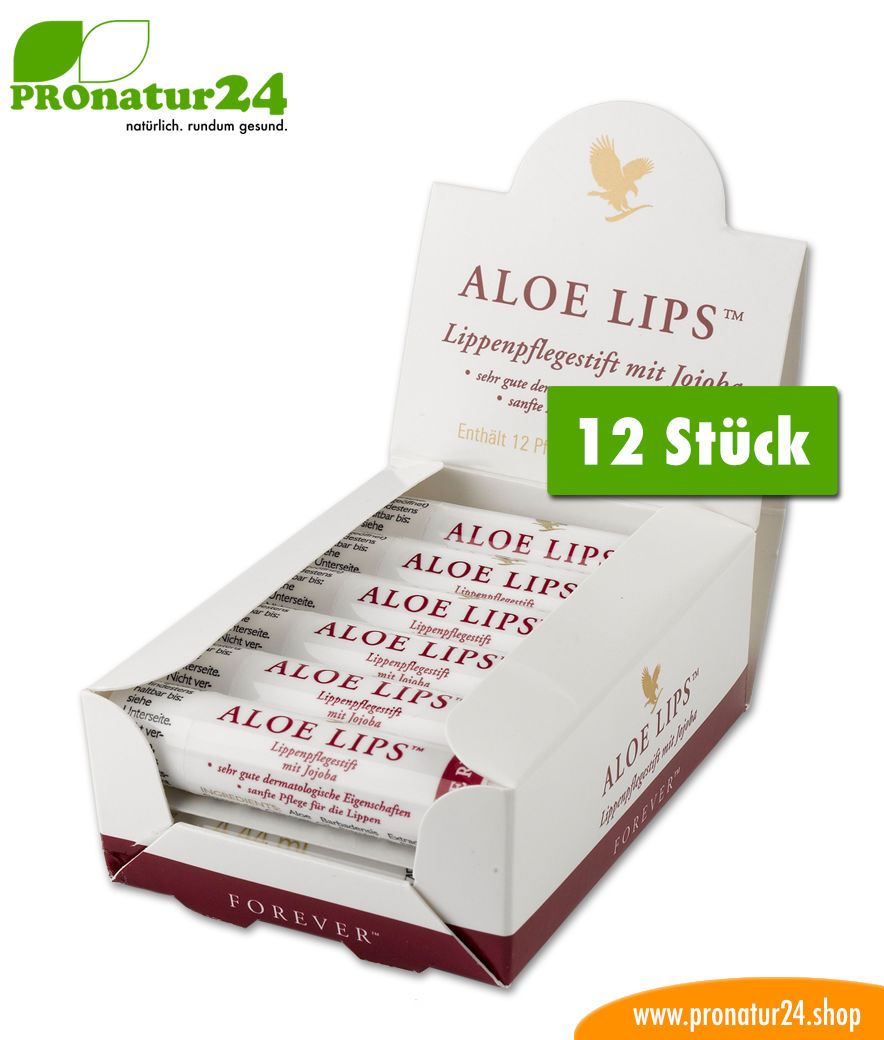 Aloe Vera Lips Lippenstift im Set mit 12 Stück von Forever