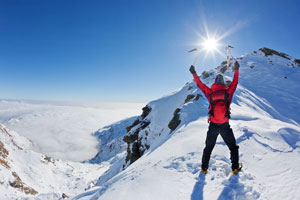 Vergessen Sie NIE den Sonnenschutz im Schnee!