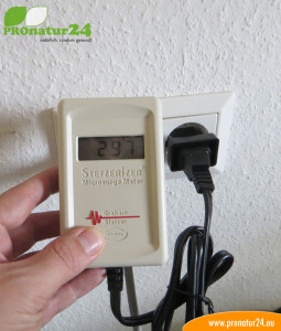 Die Belastung durch Dirty Electricity liegt im Idealfall unter 25 GS Einheiten!
