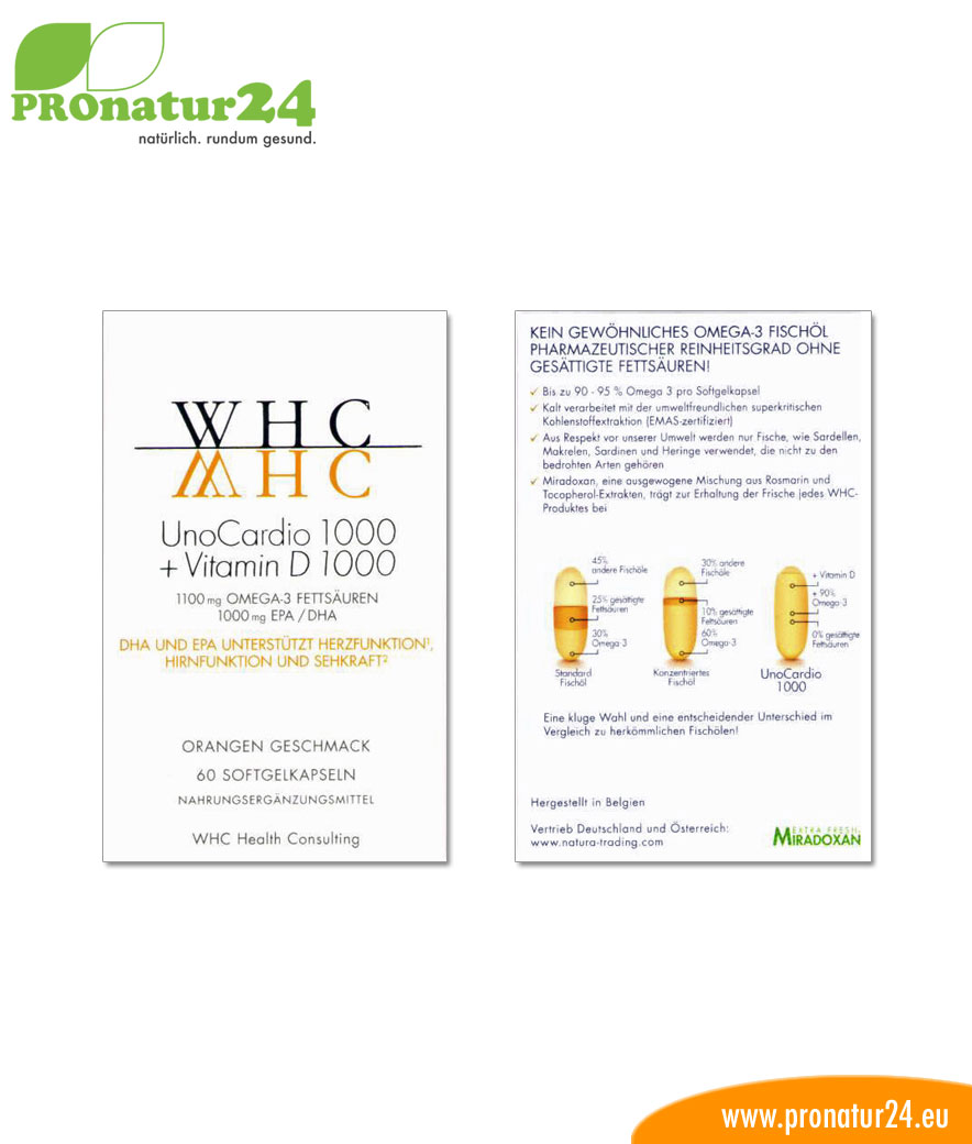 UnoCardio 1000 + Vitamin D 1000 OMEGA-3 Fettsäuren