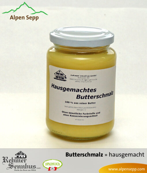 Hausgemachtes Butterschmalz vom Alpen Sepp