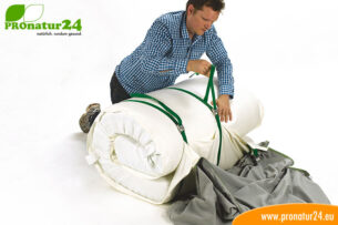 Verpacken der PHYSIOLOGA Therapiematratze