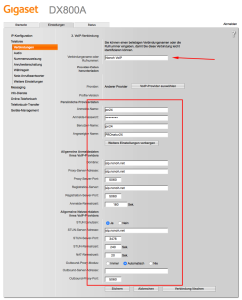 Einstellungen für Nonoh