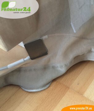 Erdung mittels Magnetclips vom Baldachin