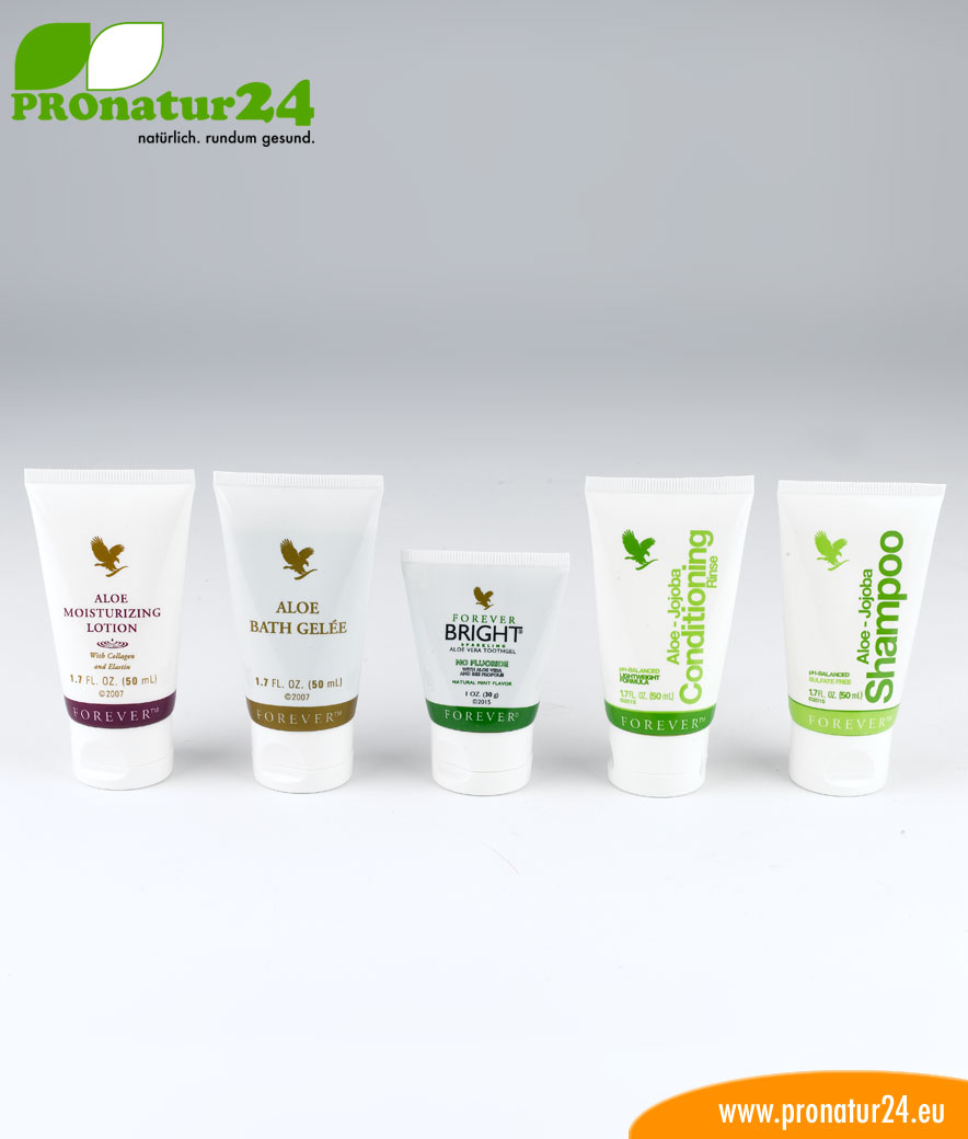 Aloe Vera Reise Set. Das Travel Kit von forever für unterwegs.