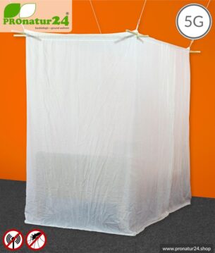 Abschirmender Baldachin Elektrosmog FUNK. Einzelbett. Abschirmung Funk bis 38 dB. 5G ready!