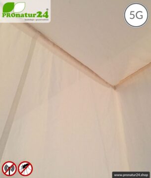 Abschirmender Baldachin Elektrosmog FUNK. Abschirmung Funk bis 38 dB. 5G ready!