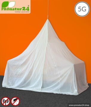 Abschirmender Baldachin Elektrosmog FUNK. Pyramide. Abschirmung Funk bis 38 dB. 5G ready!