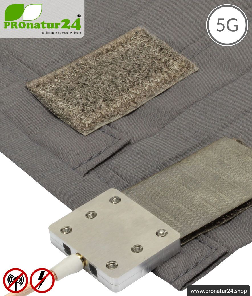 Abschirmendes Schlafsack SET Elektrosmog PRO all inclusive. Schutz vor Elektrosmog HF (bis zu 41 dB) für unterwegs. Erdbar. Wirkungsvoll gegen 5G!