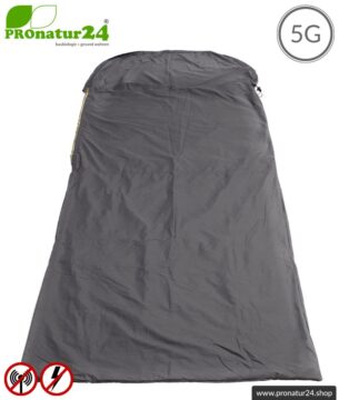 Abschirmendes Schlafsack SET Elektrosmog PRO all inclusive. Schutz vor Elektrosmog HF (bis zu 41 dB) für unterwegs. Erdbar. Wirkungsvoll gegen 5G!