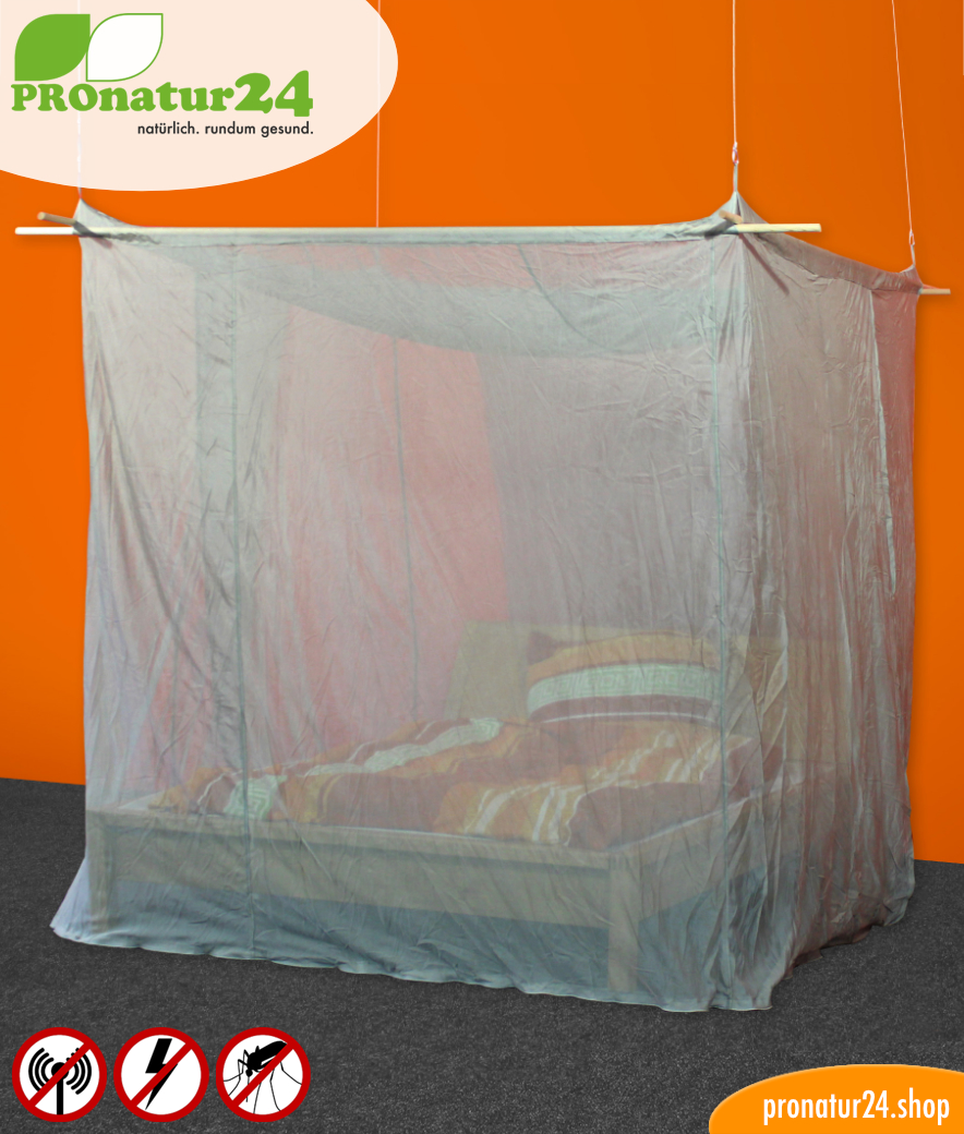 Baldachin Elektrosmog PRO GRAU fürs Doppelbett