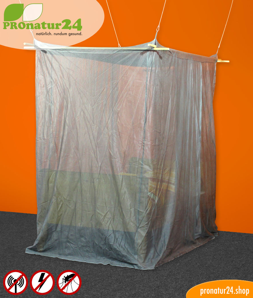 Baldachin Elektrosmog PRO GRAU fürs Einzelbett