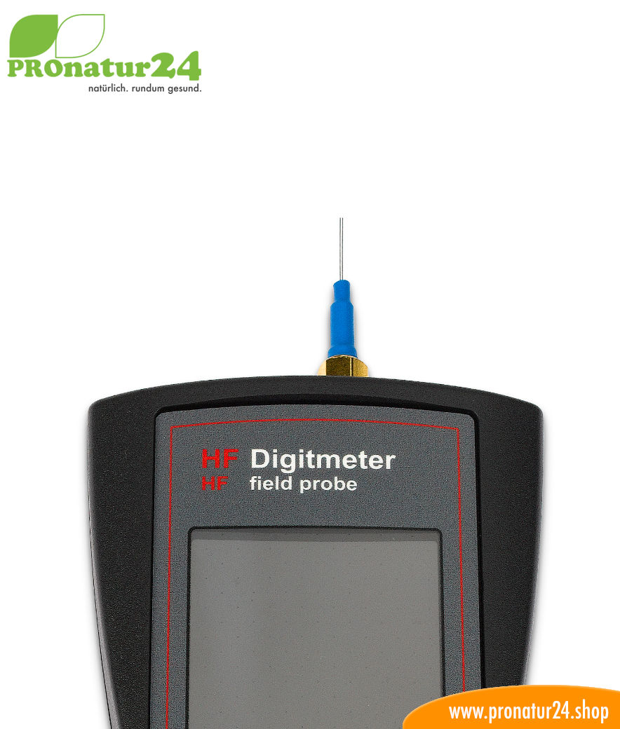 GEOVITAL HF Digitmeter Feldsonde mit aufgesteckter Antenne
