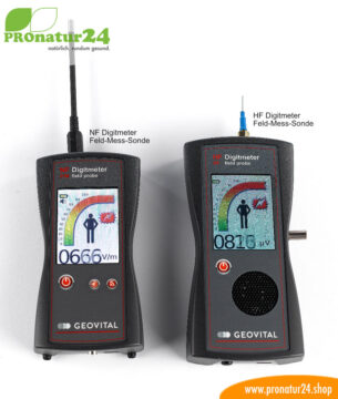 Vergleich NF Digitmeter und HF Digitmeter Feld-Mess-Sonde