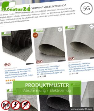 ABSCHIRMUNG TESTMUSTER - bis zu 3 Material-Muster gratis!
