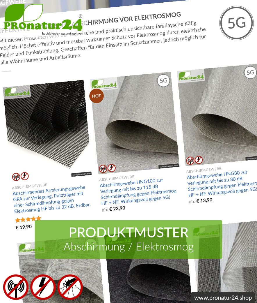 ABSCHIRMUNG TESTMUSTER - bis zu 3 Material-Muster gratis!