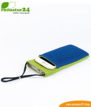 Handyhülle Handytasche eWall, 3in1 Funktion, wendbar, blau-grün