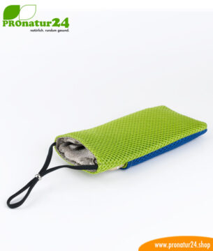 Handyhülle Handytasche eWall, 3in1 Funktion, wendbar, blau-grün