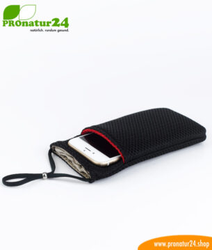 Handyhülle Handytasche eWall, 3in1 Funktion, wendbar, schwarz-rot