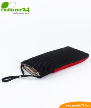 Handyhülle Handytasche eWall, 3in1 Funktion, wendbar, schwarz-rot
