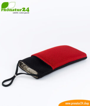 Handyhülle Handytasche eWall, 3in1 Funktion, wendbar, schwarz-rot