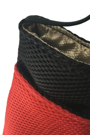 Detailaufnahme vom Stoff und Abschirmung