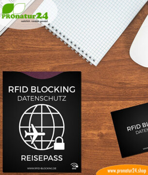 RFID NFC Schutzhülle für Kreditkarte, Reisepass und mehr