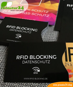 RFID NFC Schutzhülle für Kreditkarte, Reisepass und mehr