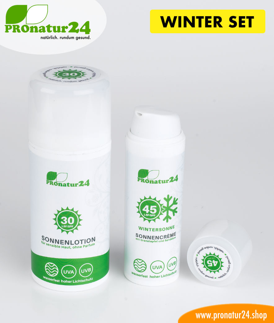Sonnencreme SET Winter mit LSF 30 und LSF 45 Wintersonne