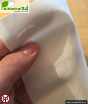 Abschirmstoff WEAR zur Herstellung abschirmender Bekleidung . HF Abschirmung bis 30 dB. Schutz für unterwegs vor Handystrahlung.