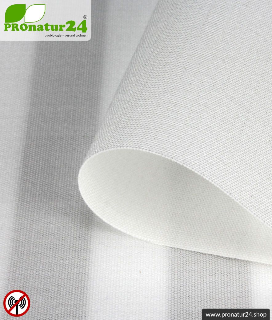Abschirmstoff WEAR zur Herstellung abschirmender Bekleidung . HF Abschirmung bis 30 dB. Schutz für unterwegs vor Handystrahlung.