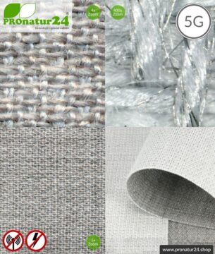 Abschirmstoff STEEL TWIN für Bodenunterlagen und Vorhänge. HF Abschirmung bis 41 dB, erdbar. Wirkungsvoll gegen 5G!