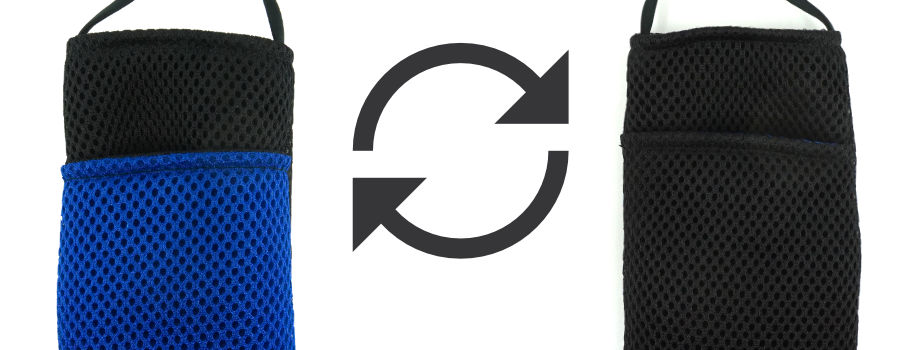Einfach die kleine Tasche „umstülpen und wenden“ um die Handyhülle in ein neues Design zu verwandeln.