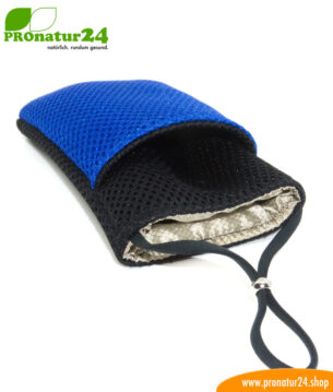 Handyhülle Handytasche eWall schwarz-blau, 3in1 Funktion, wendbar, schwarz-blau