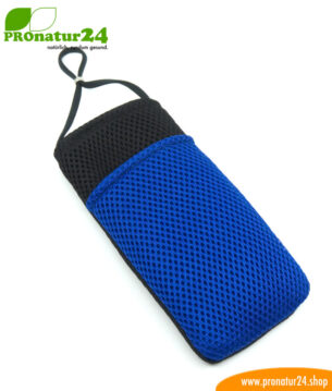 Handyhülle Handytasche eWall schwarz-blau, 3in1 Funktion, wendbar, schwarz-blau
