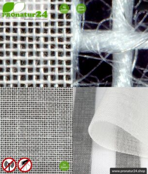 Abschirmstoff EVOLUTION mit integrierter Beschwerung. HF Abschirmung bis 30 dB. Knitterarm, strapazierfähig, pflegeleicht.