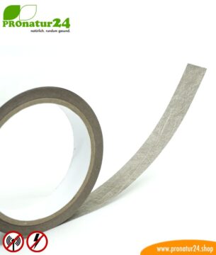 Erdungsband EB1 mit leitfähigem Kleber für abschirmende Farben, Gewebe und Vliese, 10 Laufmeter, HF, NF