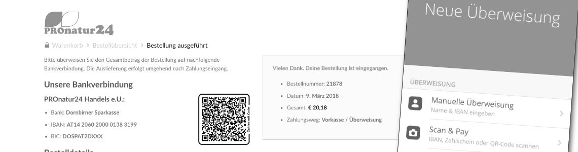 Einfach bezahlen mit QR Code und Girocode bzw. Scan & Pay Header