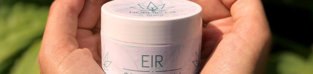 EIR CBD Hautcreme. Entwickelt von Nordic Oil als Hilfe bei bzw. gegen Schuppenflechte (Psoriasis) mittels u.a. Cannabidiol. Ohne THC.