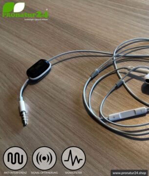 GRATIS Ferritkern Filter gegen Elektrosmog im Headsetkabel, klickbar, für Kabel bis zu 5 mm Durchmesser - 1x FERRITKERN GESCHENK!