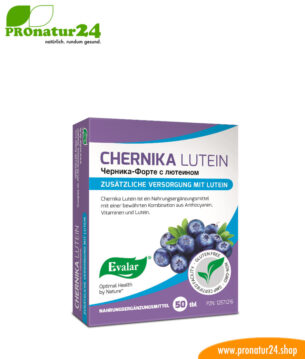 CHERNIKA LUTEIN VON EVALAR (Черника-Форте с лютеином). Glutenfrei, ohne Gentechnik, GMP.