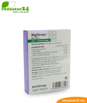 MIGSTRESS™ (МигCтресс). Glutenfrei, vegan, ohne Gentechnik, GMP.