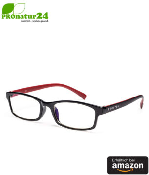 PROSPEK Blaulichtfilter Brille mit Blendschutz. Professionelle hochwertige PC Brille fürs Arbeiten und Spielen am Computer. Schützt vor schädlichem blauhaltigen Licht!