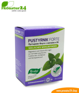 PUSTYRNIK FORTE VON EVALAR (Пустырник Форте с магнием и В6). Glutenfrei, vegan, ohne Gentechnik, GMP.