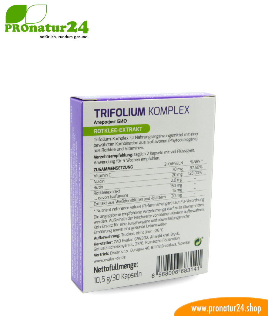TRIFOLIUM KOMPLEX (Атерофит БИО). Glutenfrei, ohne Gentechnik, GMP.