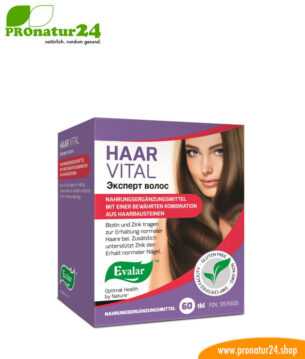 HAAR VITAL VON EVALAR (Эксперт волос). Glutenfrei, vegan, ohne Gentechnik, GMP.