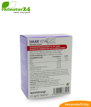 HAAR VITAL VON EVALAR (Эксперт волос). Glutenfrei, vegan, ohne Gentechnik, GMP.