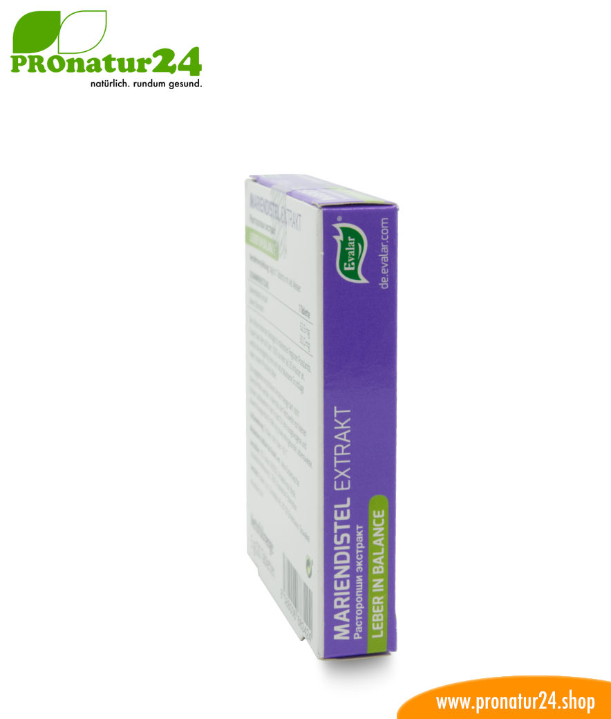 MARIENDISTEL EXTRAKT VON EVALAR (Расторопши экстракт). Glutenfrei, vegan, ohne Gentechnik, GMP.