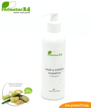 SHAMPOO rosmarin. Haar & Körper Shampoo mit Rosmarin und Brennessel Extrakt. Duschen neu definiert inkl. nachhaltiger Verpackung.