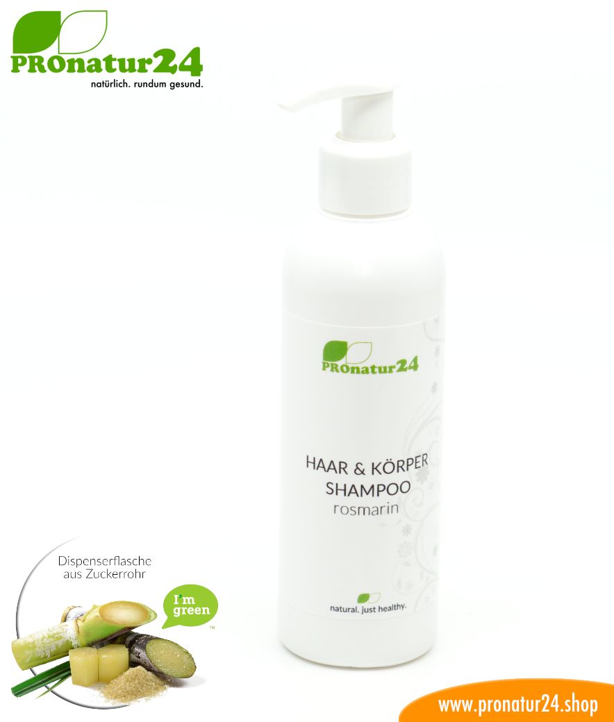 SHAMPOO rosmarin. Haar & Körper Shampoo mit Rosmarin und Brennessel Extrakt. Duschen neu definiert inkl. nachhaltiger Verpackung.